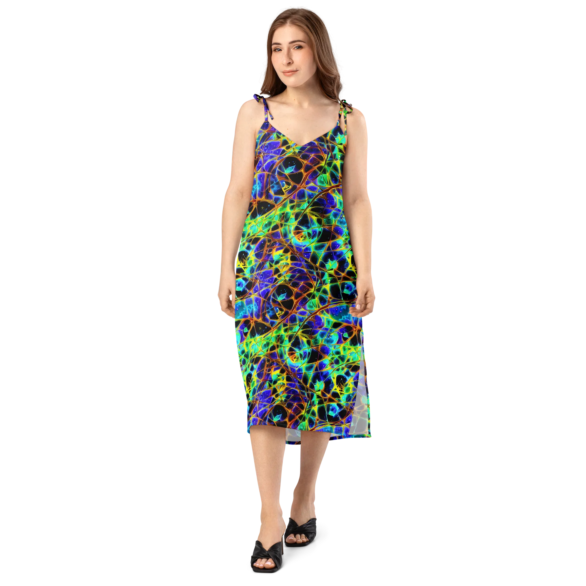Iridescent Voltage on Slip Dress — Front