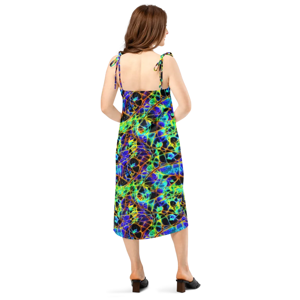 Iridescent Voltage on Slip Dress — Back