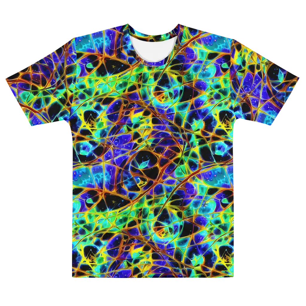 Iridescent Voltage on Men's Cotton Crew Neck T-Shirt — Front