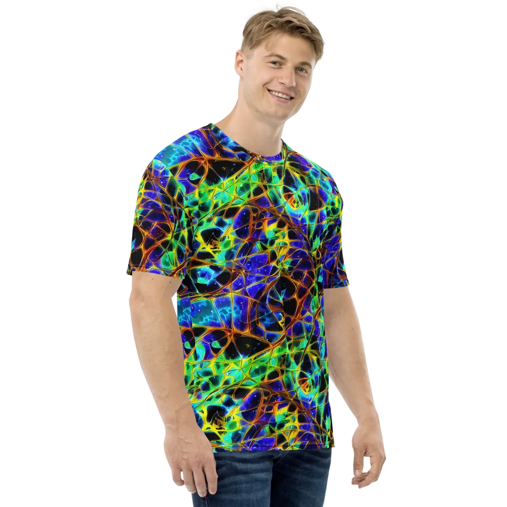 Iridescent Voltage on Men's Crew Neck T-Shirt — Right
