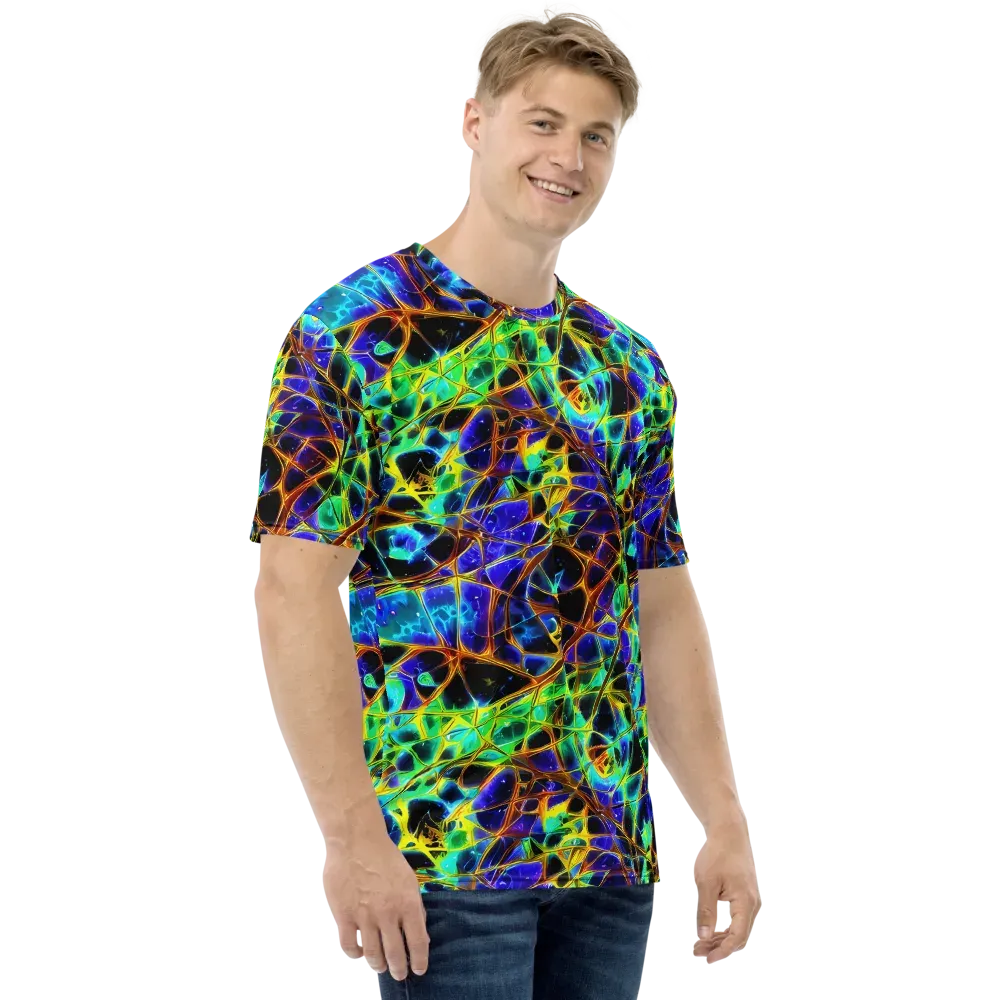 Iridescent Voltage on Men's Crew Neck T-Shirt — Right