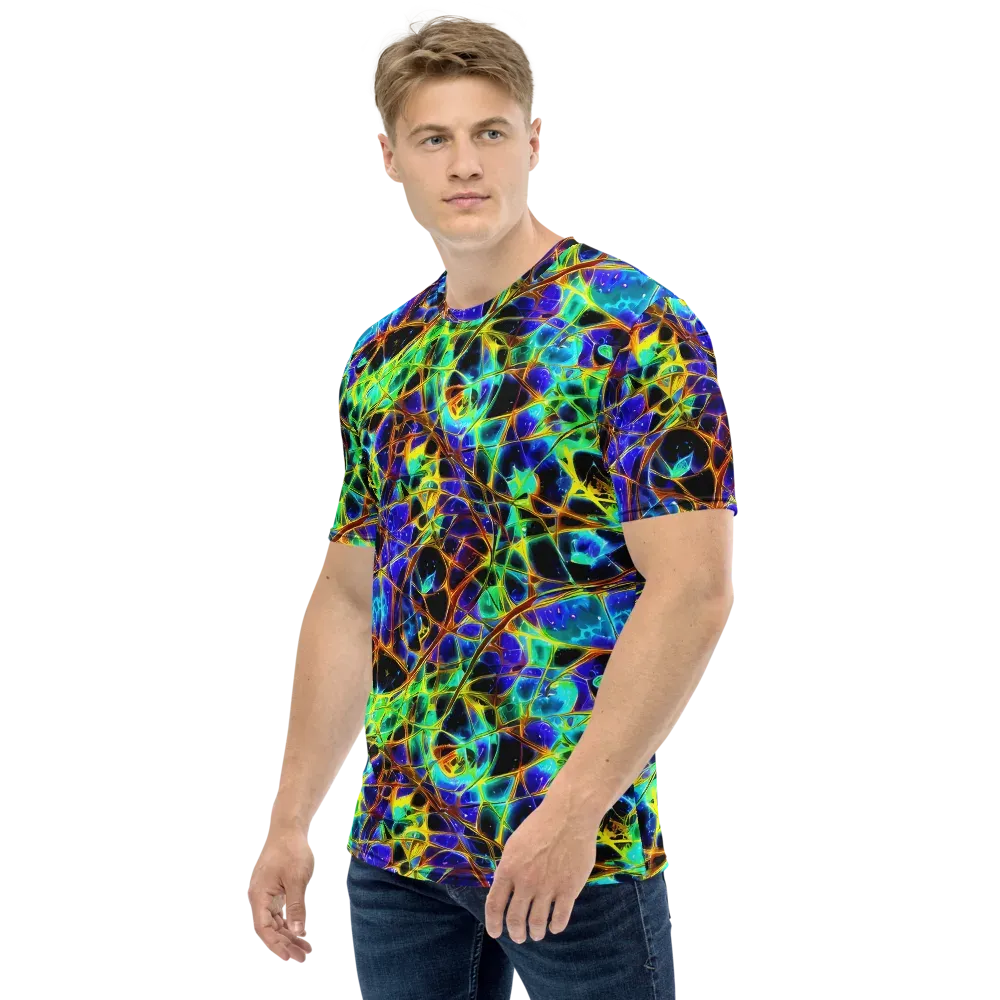 Iridescent Voltage on Men's Crew Neck T-Shirt — Left