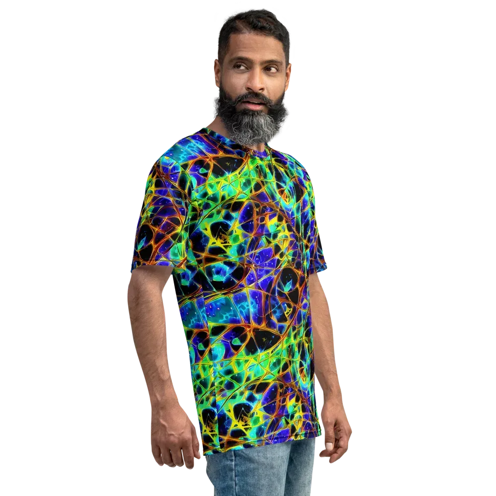 Iridescent Voltage on Men's Crew Neck T-Shirt — Right