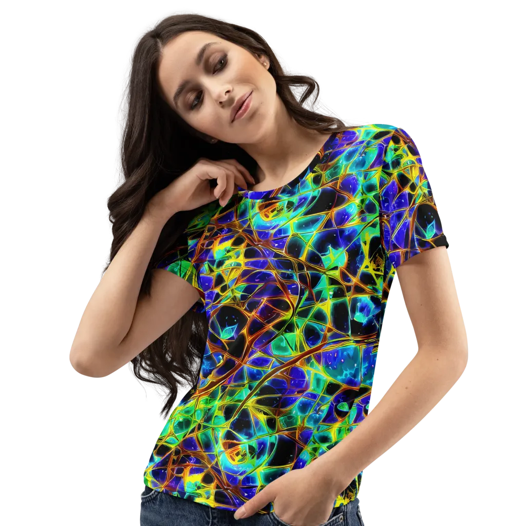 Iridescent Voltage on Women's Crew Neck T-Shirt — Left Front