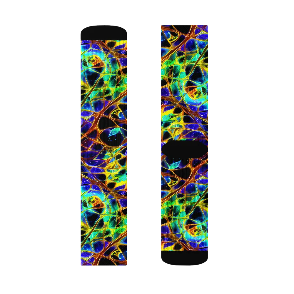 Iridescent Voltage on Socks — Left Sock