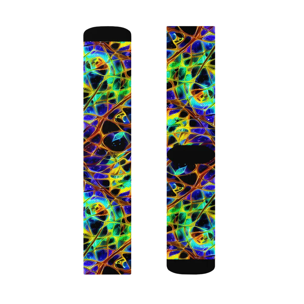 Iridescent Voltage on Socks — Right Sock