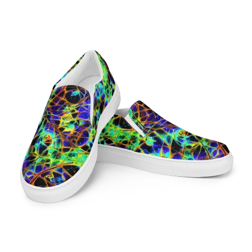 Iridescent Voltage on a Women's Slip-On Canvas Shoes
