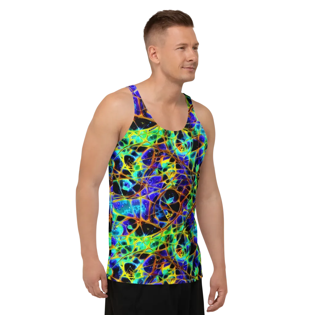 Iridescent Voltage on Men's Tank Top — Right Front