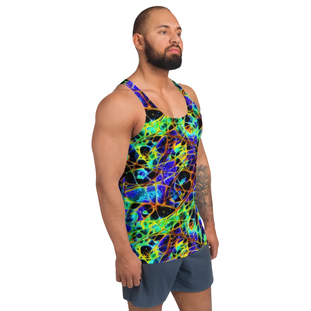 Iridescent Voltage on Men's Tank Top — Right Front