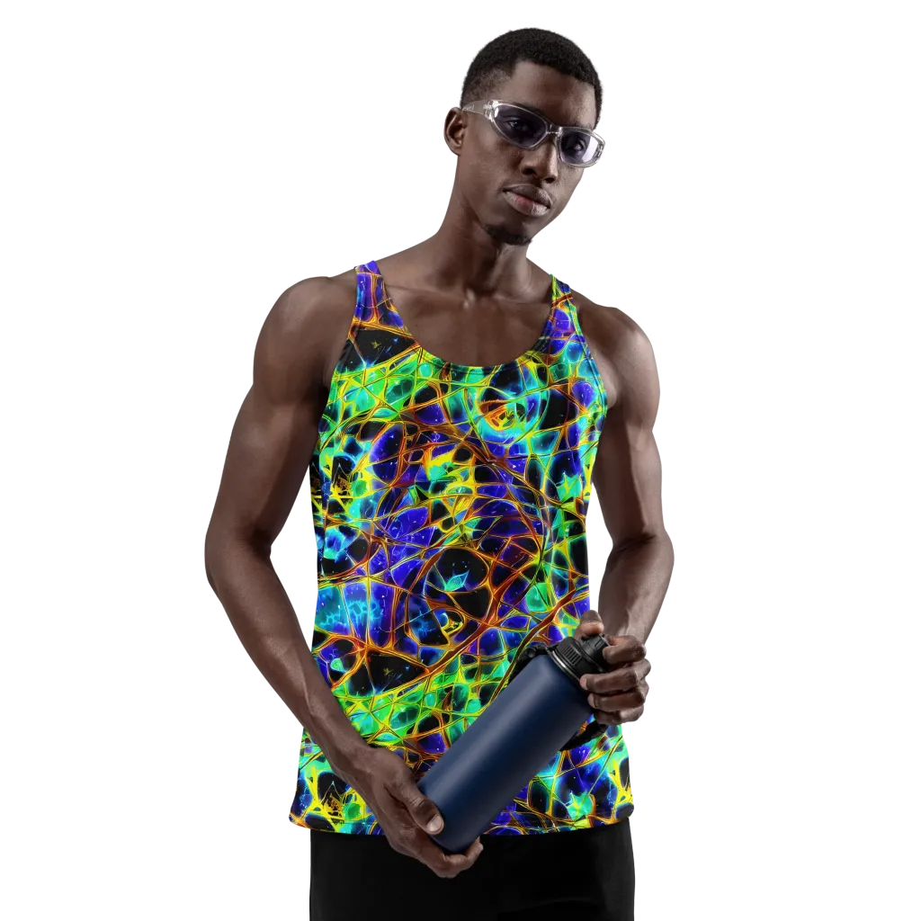 Iridescent Voltage on Men's Tank Top — Front