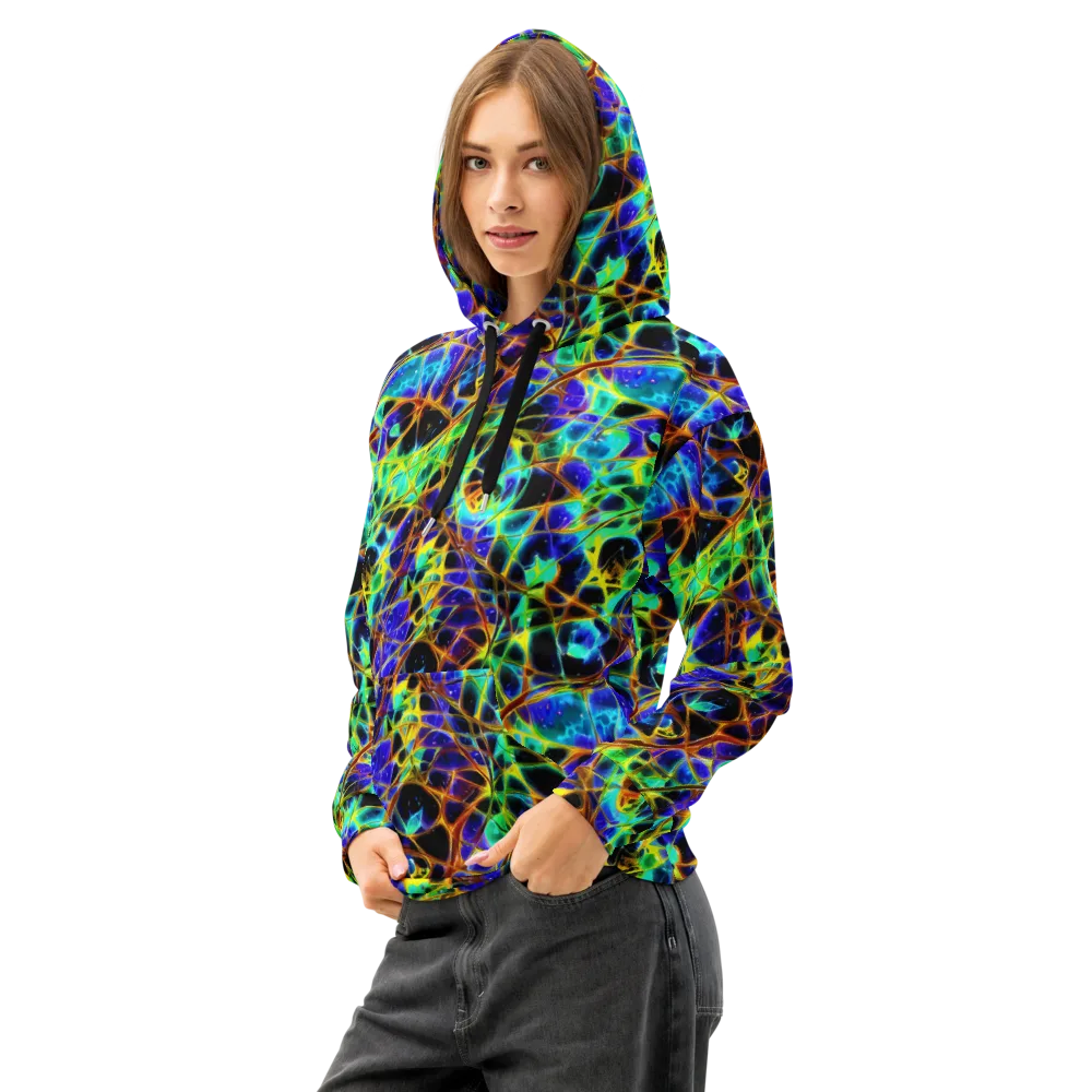 Iridescent Voltage on Cotton Hoodie — Left Front