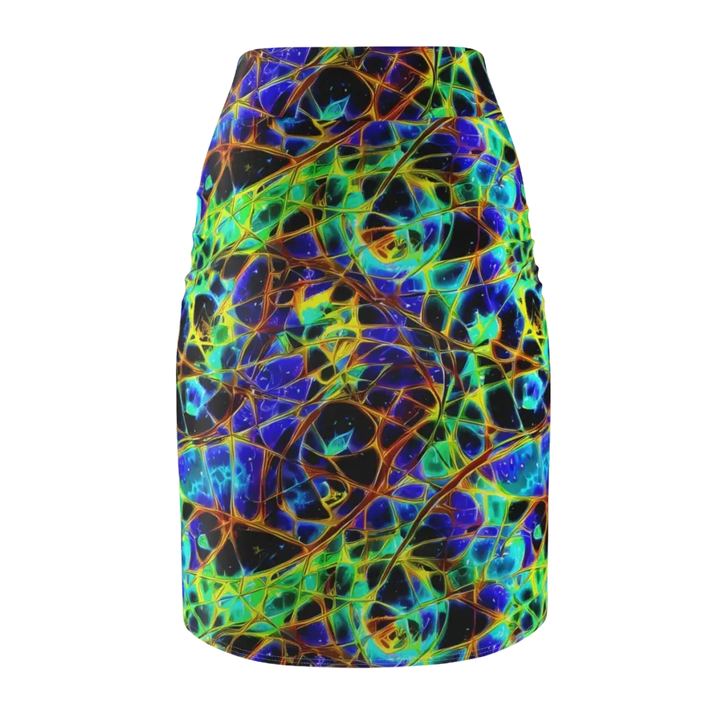 Iridescent Voltage on Pencil Skirt — Back