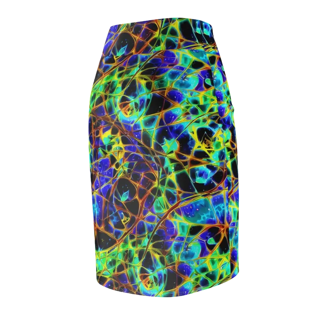 Iridescent Voltage on Pencil Skirt — Back Side