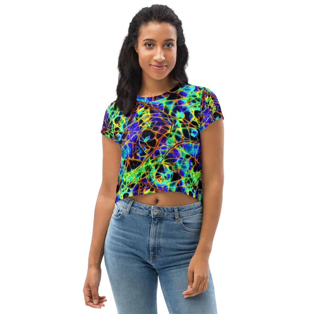 Iridescent Voltage on Crop Tee — Front
