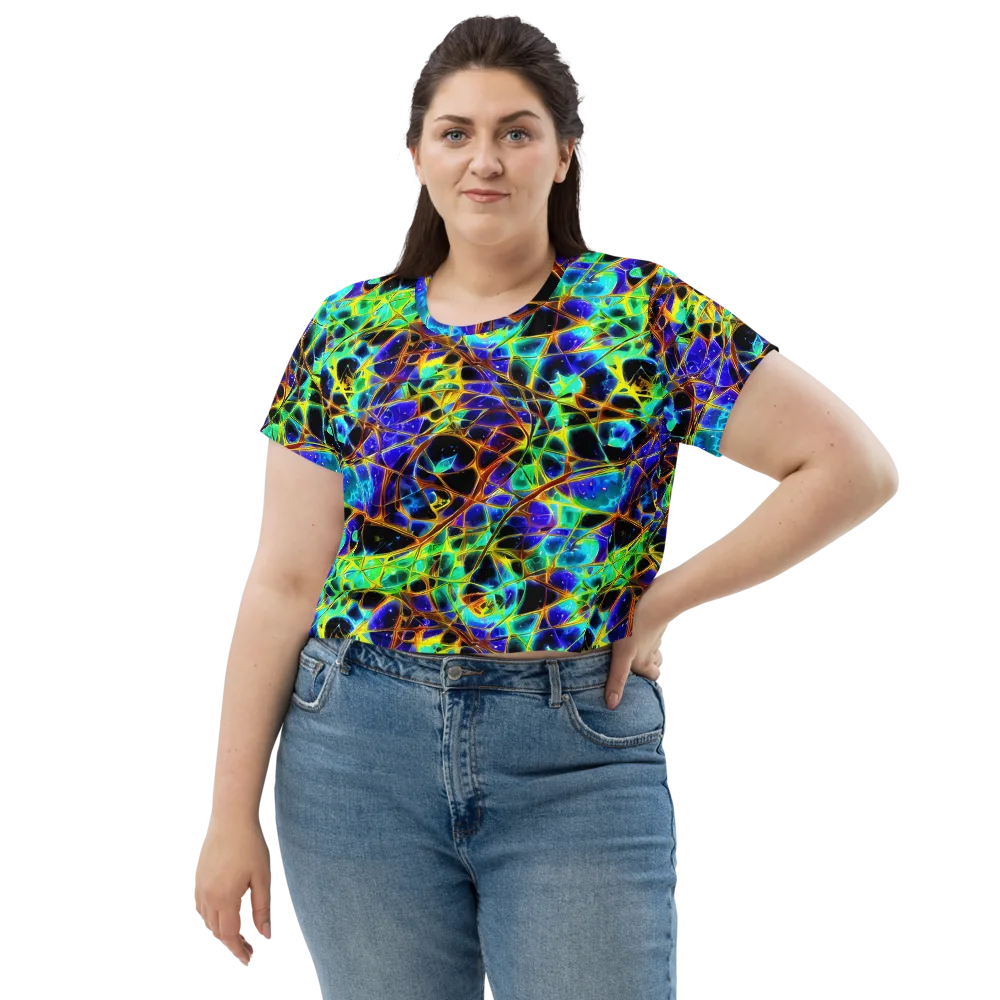 Iridescent Voltage on Crop Tee — Front