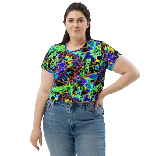 Iridescent Voltage on a Crop Tee