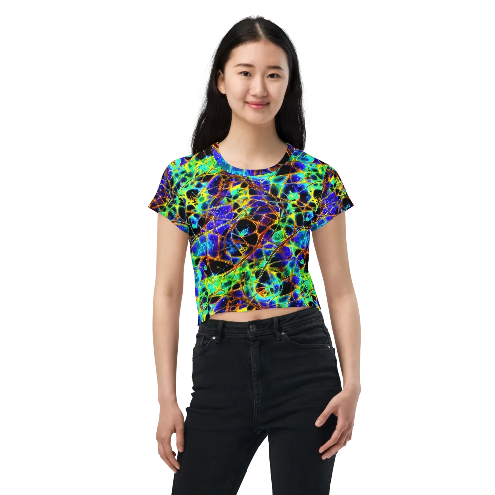 Iridescent Voltage on Crop Tee — Front