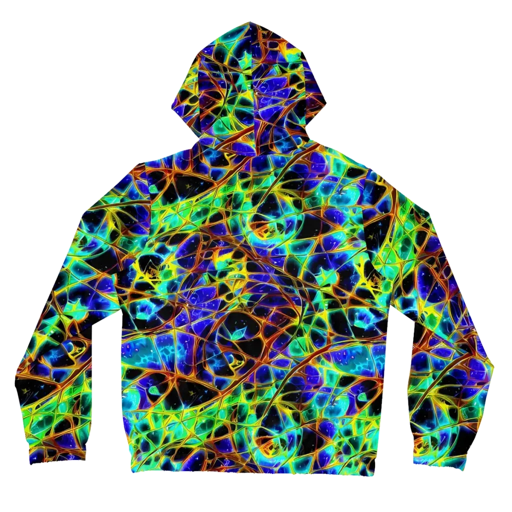 Iridescent Voltage on Women's Full-Zip Hoodie — Back