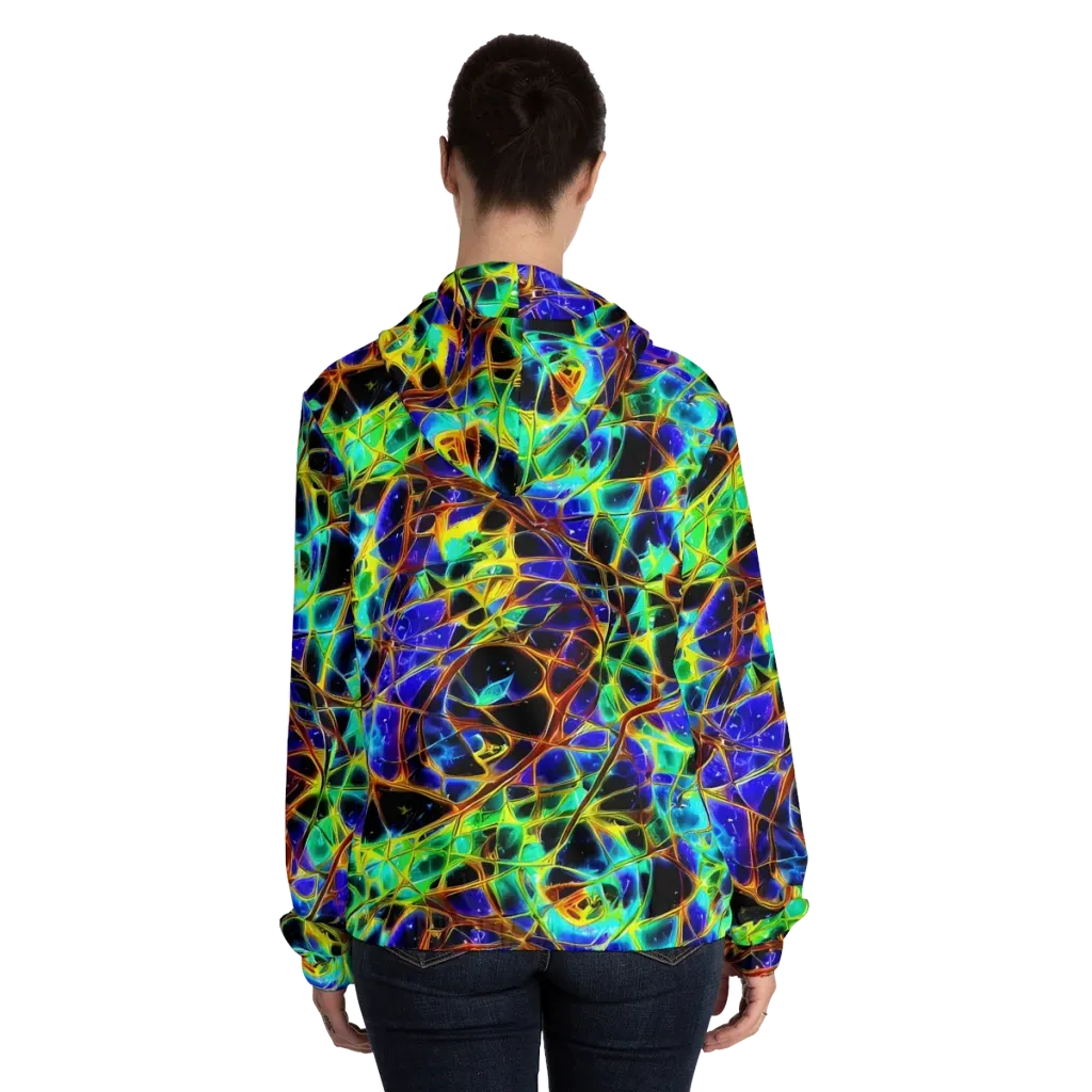 Iridescent Voltage on Women's Full-Zip Hoodie — Back On Person