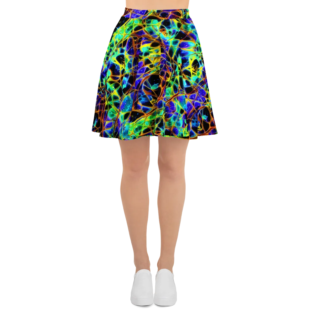 Iridescent Voltage on Skater Skirt — Front