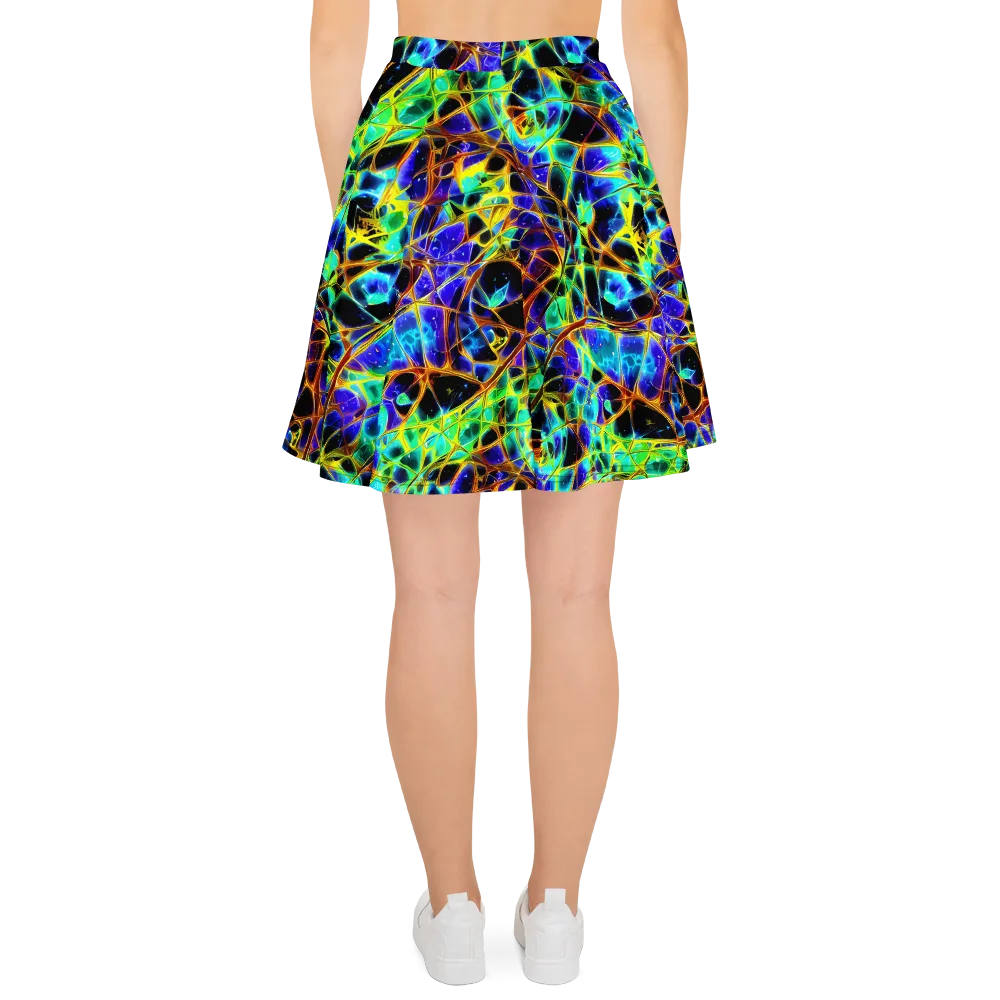 Iridescent Voltage on Skater Skirt — Back