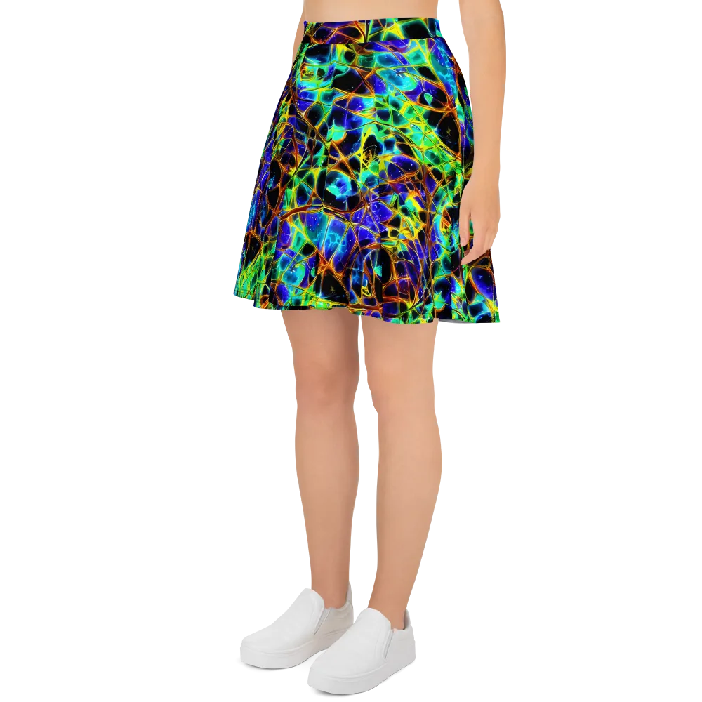 Iridescent Voltage on Skater Skirt — Left
