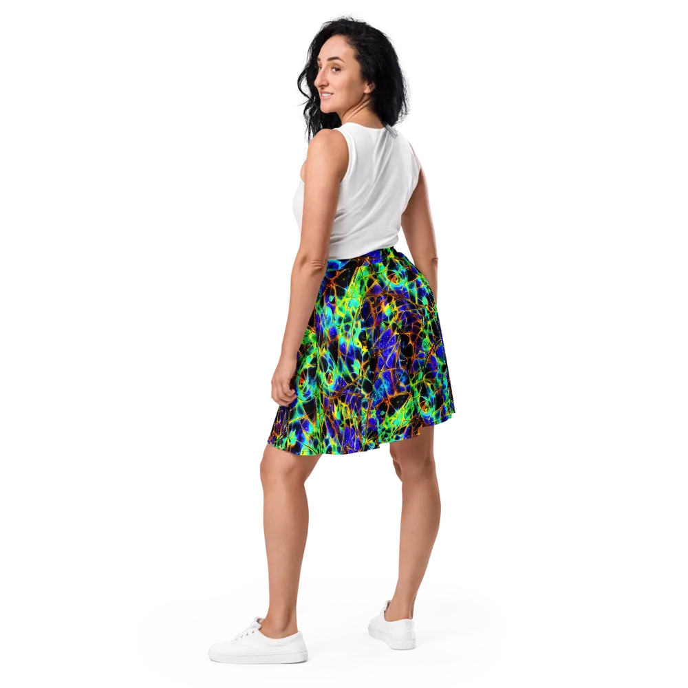 Iridescent Voltage on Skater Skirt — Back
