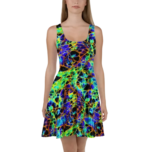 Iridescent Voltage on a Skater Dress