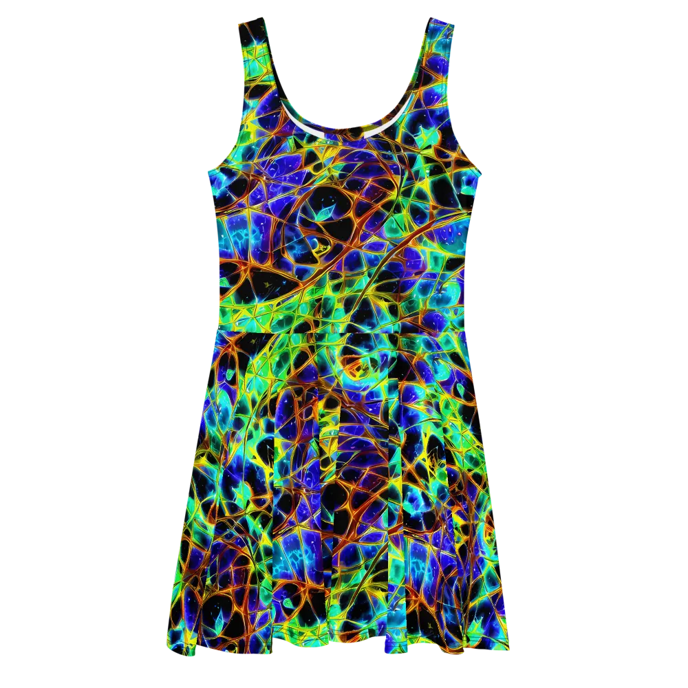 Iridescent Voltage on Skater Dress — Front