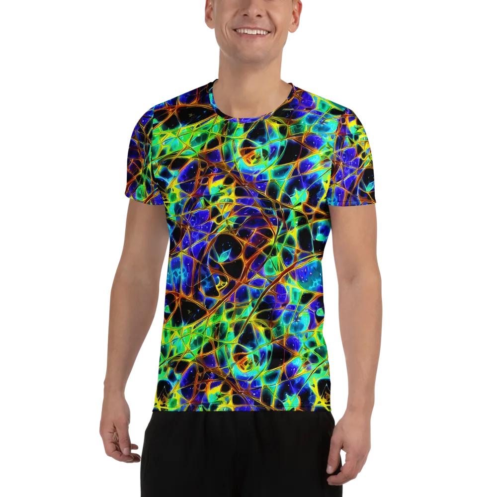 Iridescent Voltage on Men's Athletic T-Shirt — Front
