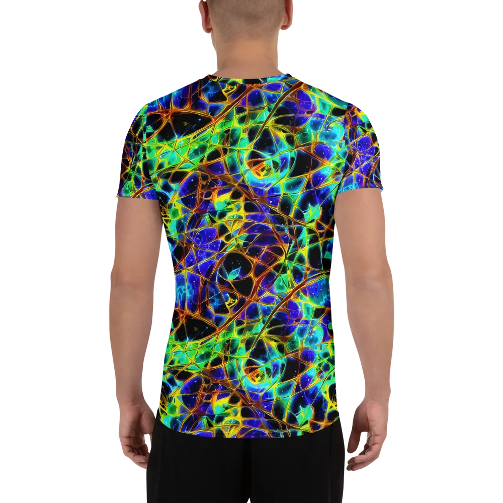 Iridescent Voltage on Men's Athletic T-Shirt — Back