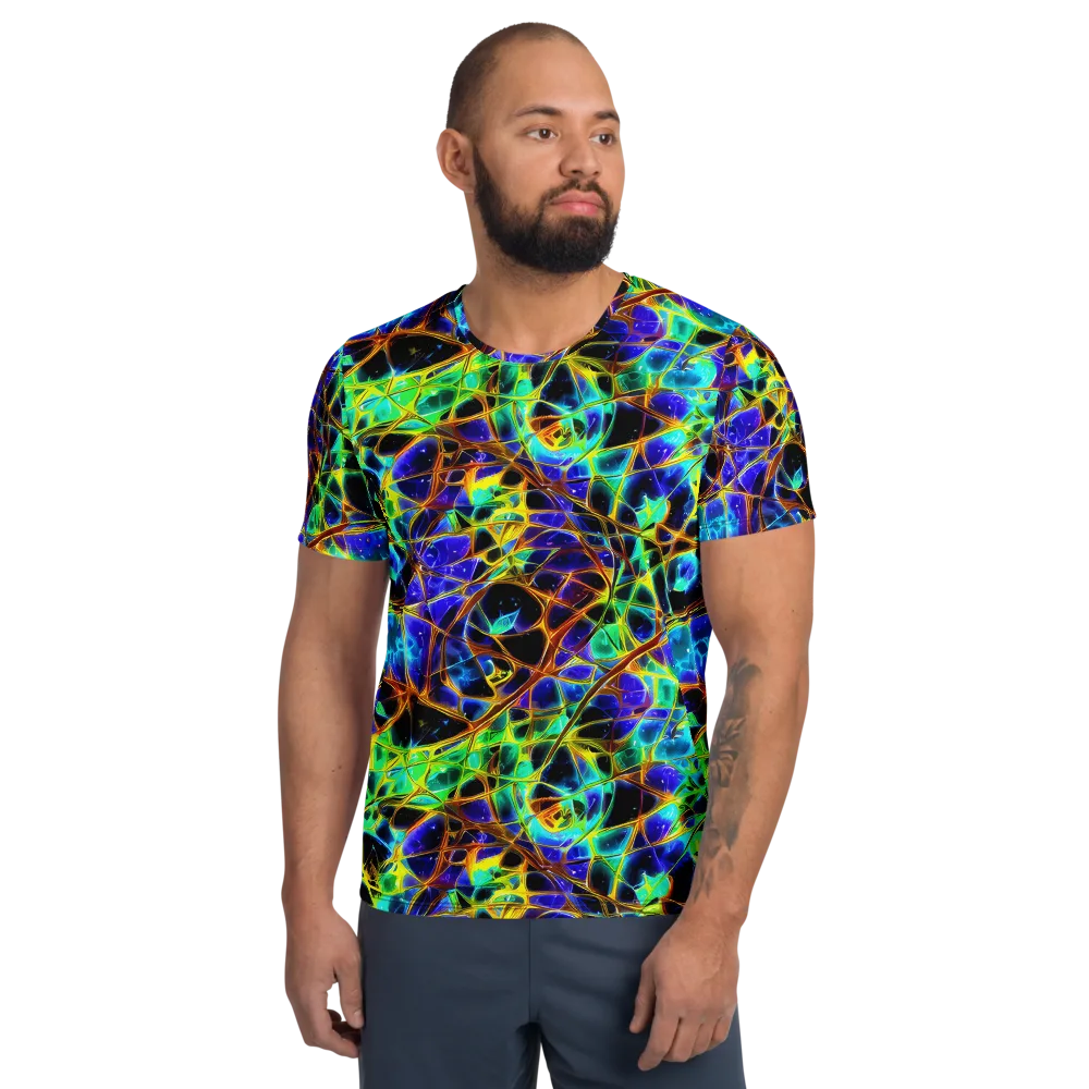 Iridescent Voltage on Men's Athletic T-Shirt — Front