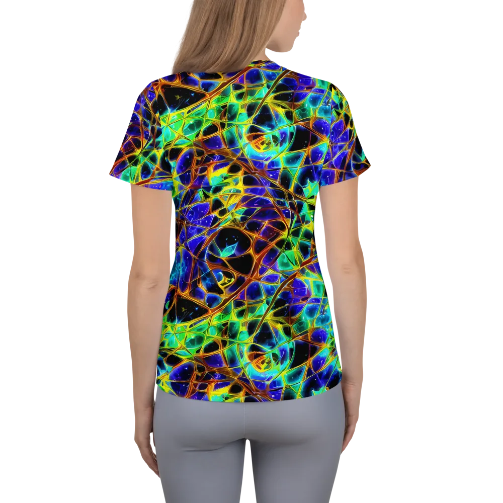 Iridescent Voltage on Women's Athletic T-Shirt — Back