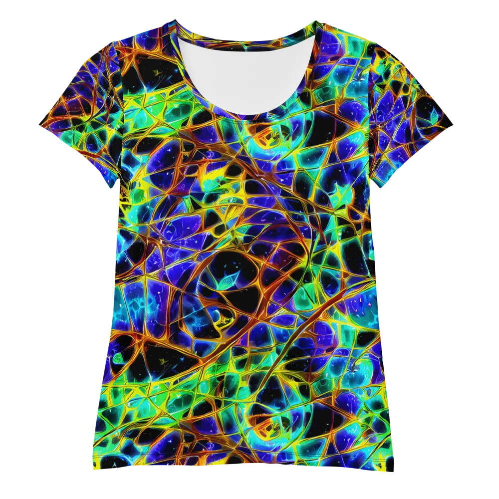 Iridescent Voltage on Women's Athletic T-Shirt — Front
