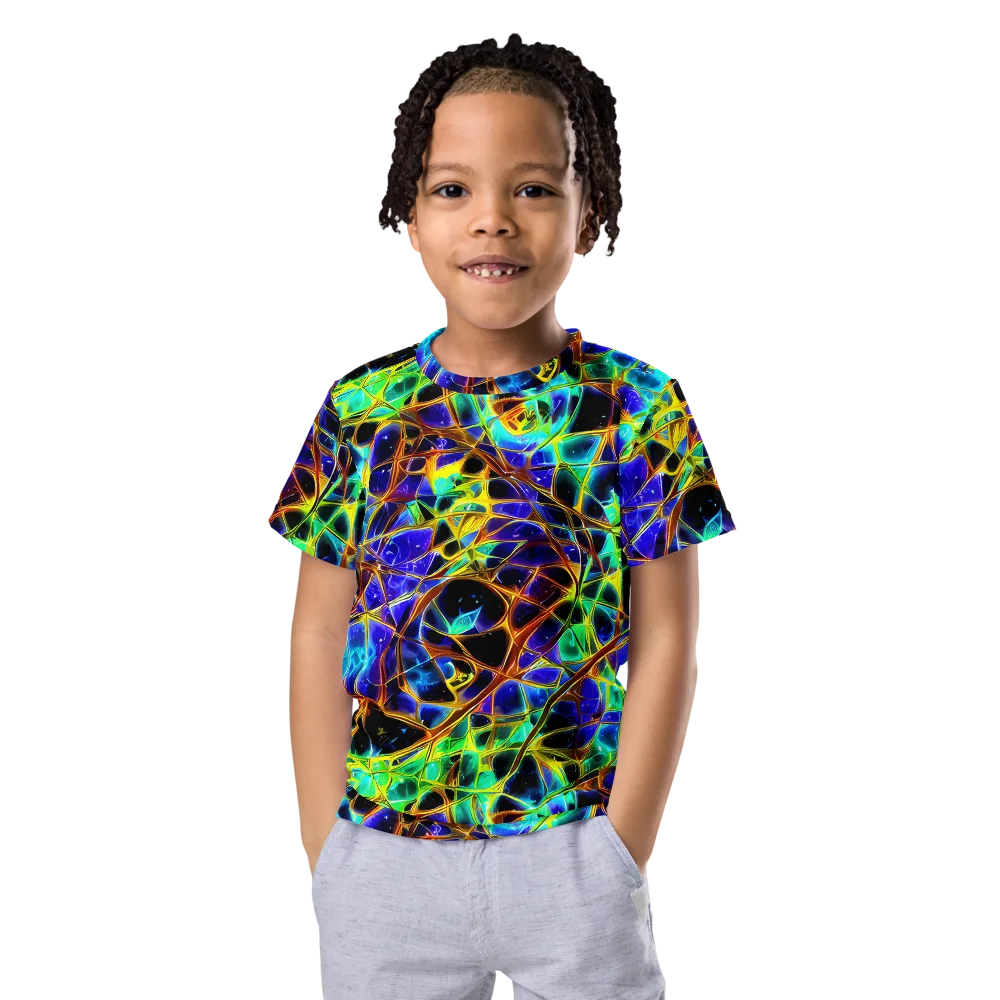 Iridescent Voltage on Kids Crew Neck T-Shirt — Front