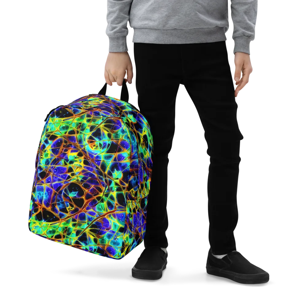 Iridescent Voltage on Minimalist Backpack — Zoomed-in