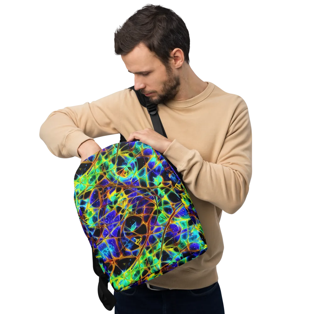 Iridescent Voltage on Minimalist Backpack — Front