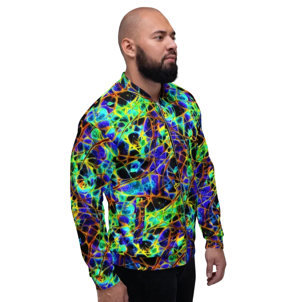 Iridescent Voltage on Bomber Jacket — Right