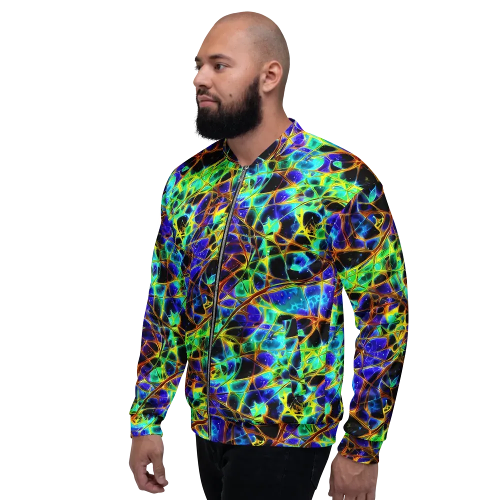 Iridescent Voltage on Bomber Jacket — Left