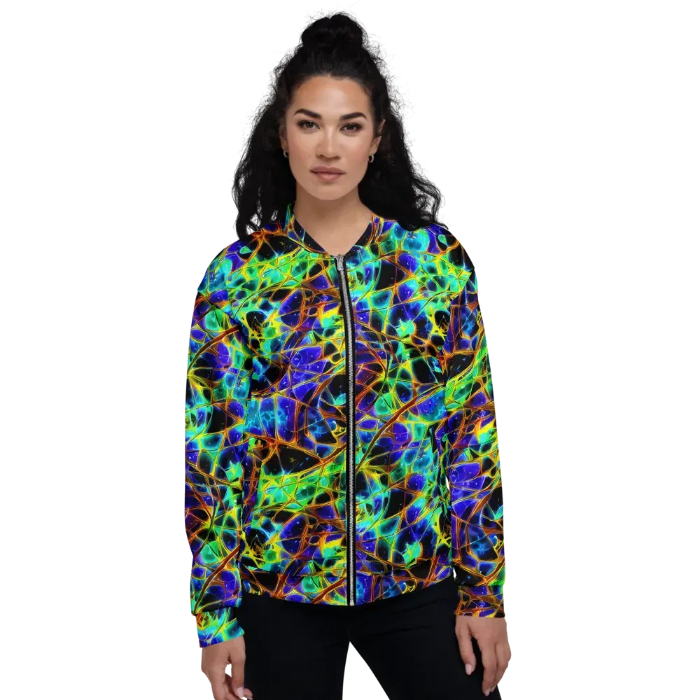 Iridescent Voltage on Bomber Jacket — Front