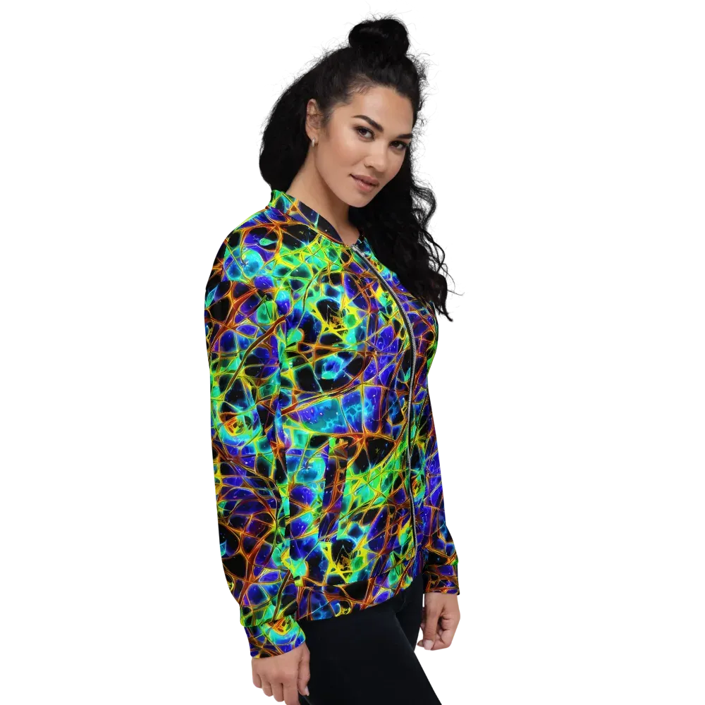 Iridescent Voltage on Bomber Jacket — Right