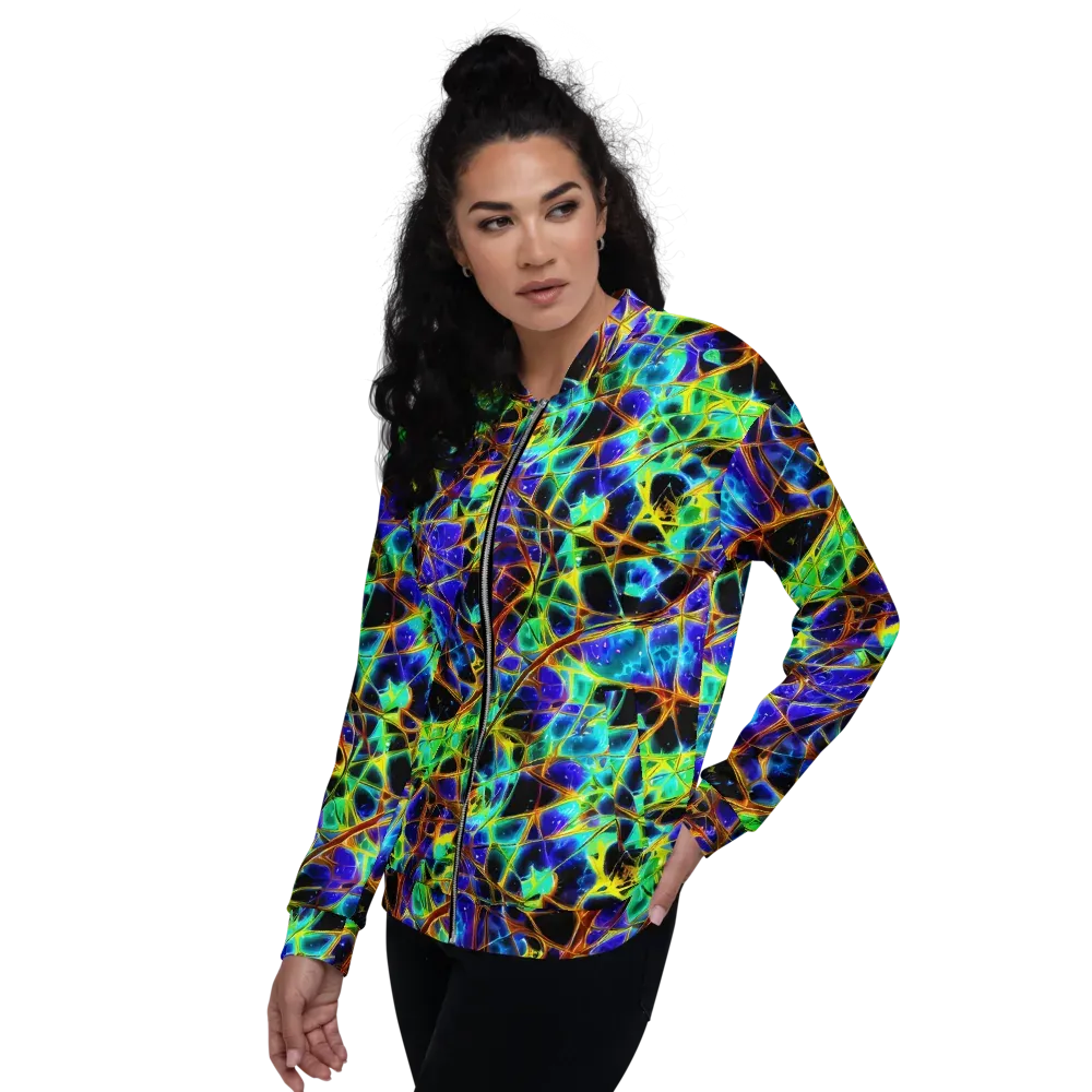 Iridescent Voltage on Bomber Jacket — Left