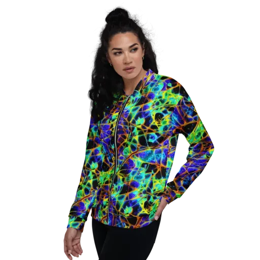 Iridescent Voltage on a Bomber Jacket
