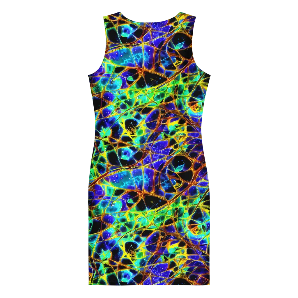 Iridescent Voltage on Bodycon Dress — Back