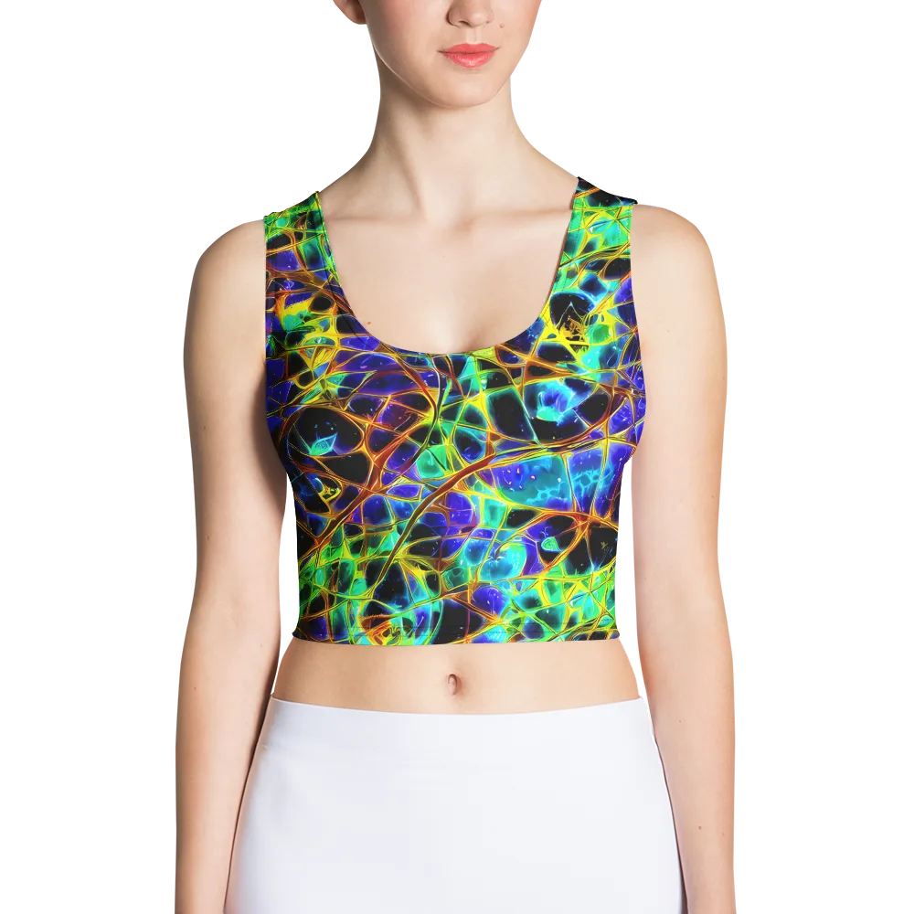 Iridescent Voltage on Crop Top — Front