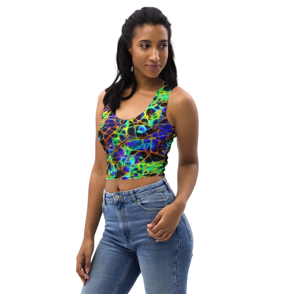 Iridescent Voltage on Crop Top — Left Front