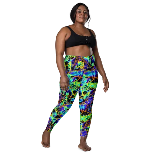 Iridescent Voltage on a Leggings with Pockets