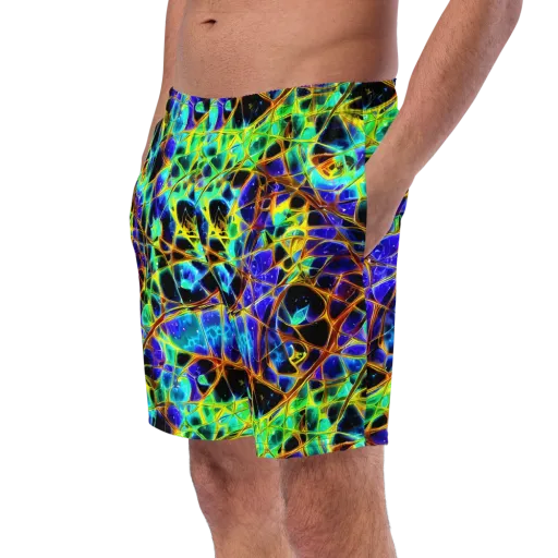 Iridescent Voltage on a Swim Trunks