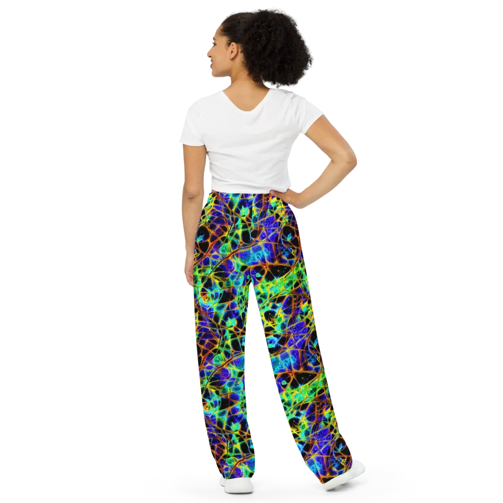 Iridescent Voltage on Wide-Leg Pants — Back
