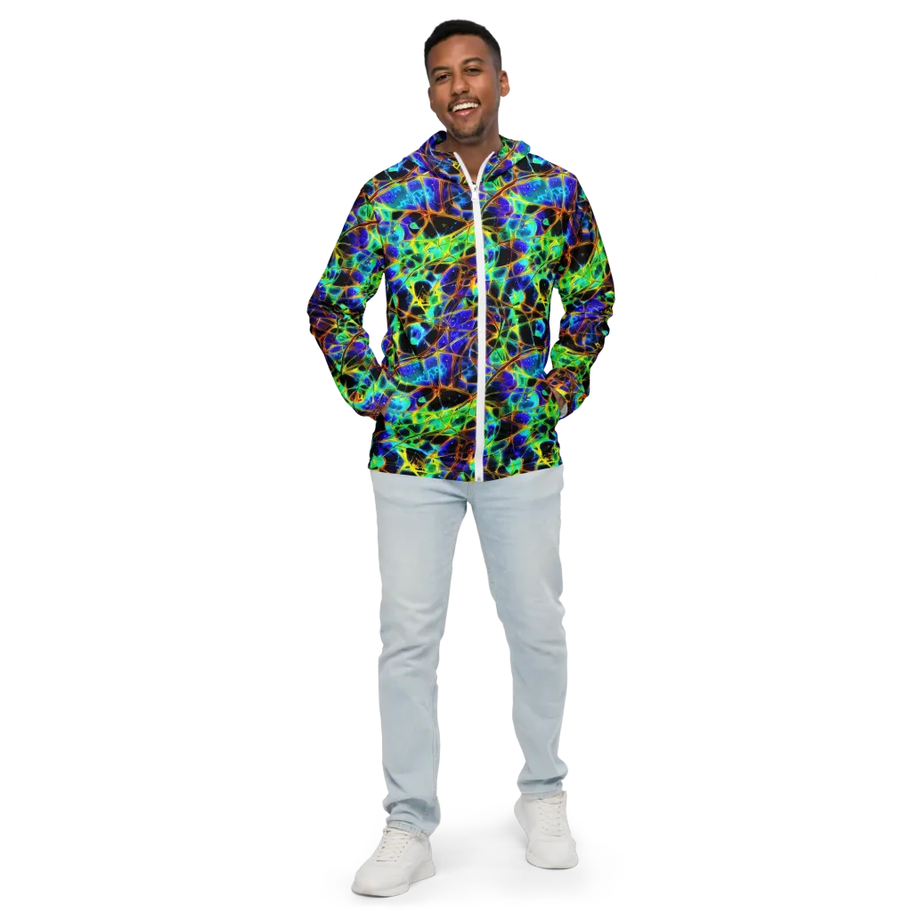 Iridescent Voltage on Men's Windbreaker — Front
